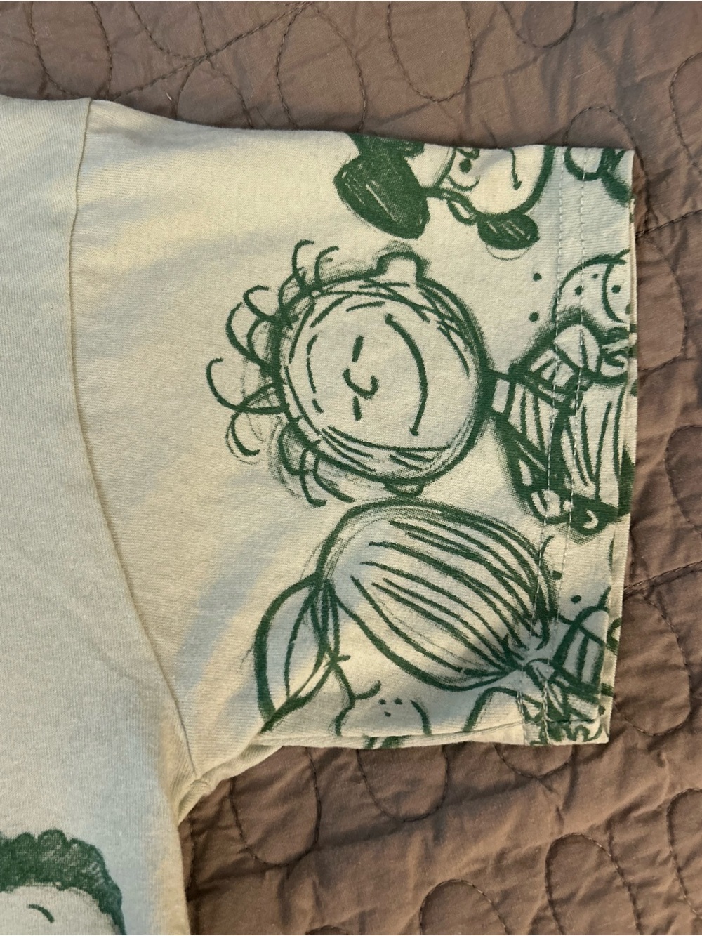 Peanuts by Schulz Snoopy Charlie Brown Graphic Tee Green Size Small - Picture 5 of 10